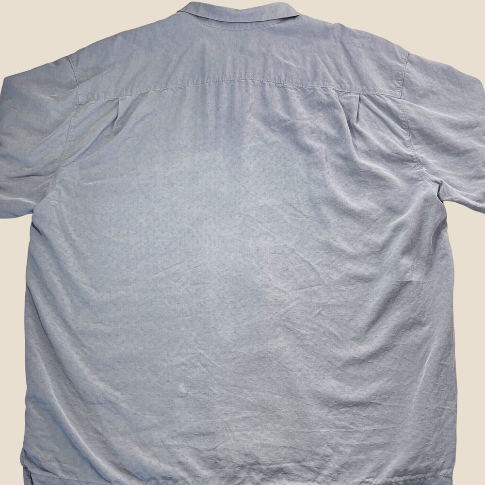 Tommy Bahama Original Fit Mens XXL 100% Silk Short Sleeve Button Down Shirt 596 - Picture 7 of 7